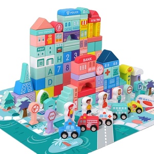 108 pcs Macaron khối xây dựng trẻ em bằng gỗ đồ chơi khác Toddler trẻ em Đồ chơi giáo dục thân thiện với môi khối xây dựng - Product Image 1