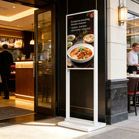 Reproductor de Publicidad Digital LCD con Pantalla Táctil 4K de Alto Contraste, Marco de Aleación de Aluminio, Anti-Reflejos, de 50 Pulgadas, para Suelo