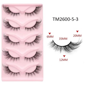 Cils artificiels en cheveux synthétiques naturels 0,1 mm, effet œil <span class=keywords><strong>de</strong></span> chat 3D délicat, pour femmes, usage quotidien, faciles à appliquer - Product Image 6