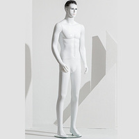 Maniquí Deportivo de Plástico Blanco Brillante de Cuerpo Completo para Ropa, Talla Masculina