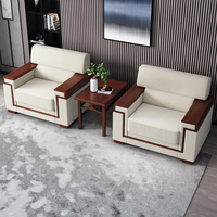 Ensemble de canapés de direction en cuir véritable moderne et luxueux pour la maison présidentielle, l'appartement, le salon ou l'hôtel