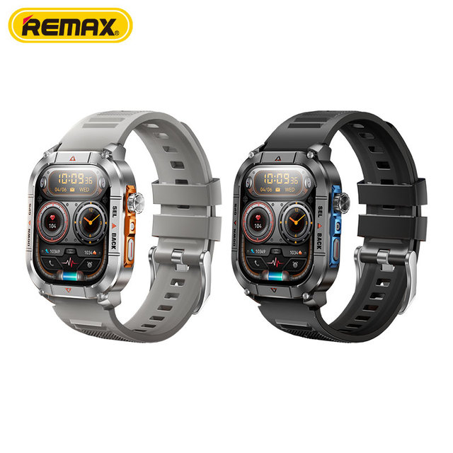 REMAX WATCH30 1.96" AMOLED GPS Smartwatch 100+ Sports Modes 3ATM Waterproof Heart Rate Monitor Rugged Smart Watch