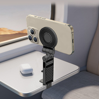 Portable réglable 360 degrés rotatif support de support de téléphone pliable voyage avion pince de bureau avec des fonctionnalités flexibles
