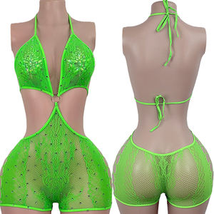 Tenue de danse de salon sexy à dos nu avec de grands trous, tenues de club pour femmes, tenue de danse exotique sexy pour strip-teaseuse - Product Image 5