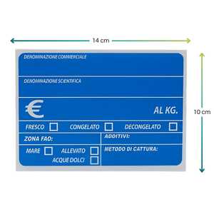 Kit d'étiquettes de prix en PVC pour comptoir de poissonnerie avec supports et marqueur, 25 étiquettes bleues pour aliments - Product Image 3