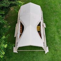 Tente gonflable pour 4 à 6 personnes - Une chambre à coucher, un salon, grande tente de camping |   Coupe-vent et imperméable pour l'extérieur
