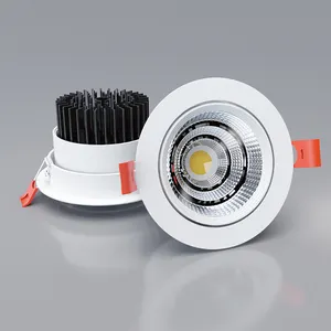 Mart Expo beş yıldızlı parlama önleyici titreme ücretsiz 15W COB Tricolor havaalanı Villa salonu için gömme downlight LED