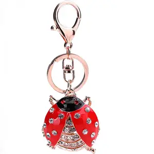 2021 new ladybug keychain metal for girl