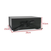 de taille de logo personnalisé de qualité Boîtes de papier cadeau roses et noires Emballage magnétique en forme de rectangle