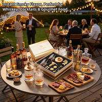 Kit de fumage pour cocktails et whisky LK (Luoke Fangle) Modèle CN2025CY, vente en gros usine, avec logo personnalisé, torche infuseur à boissons et bâtonnets de bois multi-saveurs