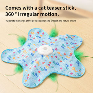 Jouets interactifs rechargeables pour chats avec plumes mobiles dissimulées, jouet pour chaton activé par le toucher, jouets d'exercice pour chats d'intérieur - Product Image 5