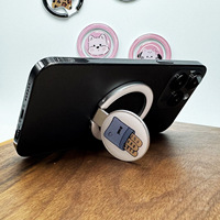 Support de téléphone portable pliable en alliage, style coréen, magnétique, flexible, antidérapant, réglable en hauteur, portable, pour bureau