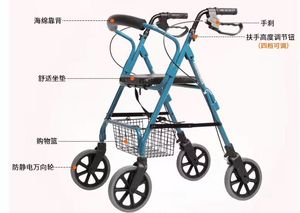 Andador de asistencia para caminar de aluminio ligero Dispositivo de Enfermería Médica Rollator con <span class=keywords><strong>silla</strong></span> para ancianos - Product Image 6