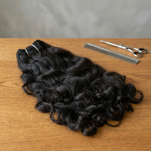 Extensions de cheveux naturels bouclés indiens Remy, ondulations profondes, pointes pleines, double trame machine, commande en gros - Product Image 2
