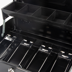 Cá Nhân Hiện Đại kim loại tiền xu Khay tiền hộp tiền mặt với khóa Key 4 Bill 5 Coin mini ngăn kéo tiền mặt - Product Image 5