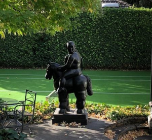 Sculpture de femme corpulente en bronze grandeur nature YouFine, style Botero, <span class=keywords><strong>statue</strong></span> en métal pour jardin extérieur, décoration d'art moderne - Product Image 6