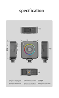 Lampe vidéo LED portable RVB Inveer DV L5W pour vlog, diffusion en direct, téléphone et prise de vue DSLR