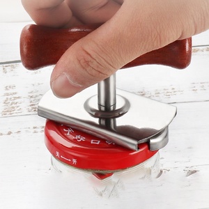 Nhà Máy Trực Tiếp Thân Thiện Với Môi Thép Không Gỉ Có Thể Điều Chỉnh 4 Inch Tay Cầm Bằng Gỗ Jar Mở Hướng Dẫn Sử Dụng Power-Lưu Có Thể Mở Chai - Product Image 6