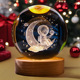 Aban Crystal - Bola <span class=keywords><strong>de</strong></span> Cristal Grabada en 3D con Láser, Lámpara <span class=keywords><strong>de</strong></span> Noche, Regalo <span class=keywords><strong>de</strong></span> Navidad para Bebés y Hogar, Decoración Feng Shui con Base <span class=keywords><strong>de</strong></span> Madera - Product Image 2