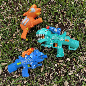 Jouets pistolets dinosaures - Lot de 2 blasters en mousse avec des motifs de <span class=keywords><strong>T</strong></span>-<span class=keywords><strong>Rex</strong></span> et de Tricératops, comprend 30 fléchettes pour des <span class=keywords><strong>jeux</strong></span> de tir amusants - Product Image 4