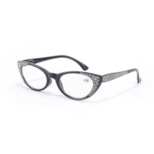 Lenti trasparenti per donne con <span class=keywords><strong>vista</strong></span> a forma di gatto occhi di gatto blu luce bloccata <span class=keywords><strong>occhiali</strong></span> <span class=keywords><strong>da</strong></span> lettura con cornice a diamante di cristallo - Product Image 4