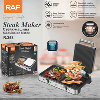 Grill électrique RAF Steak Maker 2100W, plaque de cuisson antiadhésive, chauffage double face, barbecue d'intérieur, pour sandwichs, steaks et toasts, cuisine