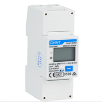 Compteur intelligent monophasé CHNT DDSU666 DTSU666 1P2W 80A 60A 220V 230V RS485 MODBUS Version anglaise ou chinoise CHNT Power Energy