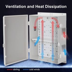 صندوق توزيع كهربائي ناموناني H8 للاستخدام الخارجي، مصنوع من البلاستيك ABS، مقاوم للماء بدرجة IP65، مع لوحة داخلية وغطاء مفصلي - Product Image 4