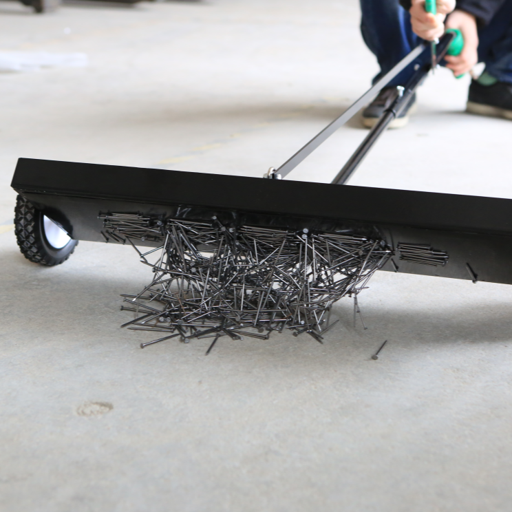 Сверхмощный индустриальный колесный инструмент для захвата, магнитная уборочная машина для пола