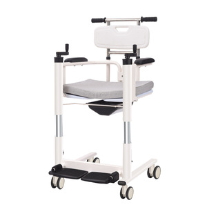 Machine de transfert multifonctionnelle blanche à commande manuelle pour patients alités avec roues et siège - Product Image 5