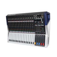 Mélangeur audio professionnel 350W 16 canaux en métal Amplificateur de puissance avec 99 effets DSP Interface USB pour scène et lecteur de musique