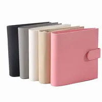 A7 PU Leather Budget Binder Refillable 6-Ring Loose-Leaf Personal Planner  Notebook with 12 Zipper Pockets Cash Envelopes System