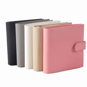 Amazon Hot New 6-Ring Pocket A4 A5 A6 A7 Budget Binder With Zipper Envelopes Available As PU Leather Rings Planner