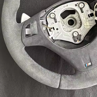 Volant de direction style LCI entièrement recouvert d'Alcantara et chauffant pour BMW Série E, adaptable aux modèles E92 M3 X5 E70 E71 X1 E84 E91 E72 E93 M5 328i E90
