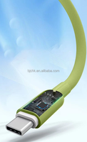 Kabel Pengisian Cepat USB-A ke Type-C 6A 100cm dengan Bahan TPE Lembut, Konduktor Tembaga Murni, Opsi Logo Kustom untuk Ponsel