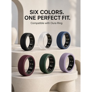 Coque de protection en silicone Oura Ring 5/4 Galaxy Ring RingConn Ultrahuman Armor Matte Black pour bague connectée, protection anti-dentelle, usage quotidien - Product Image 4