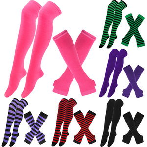 Ensemble chauffe-<span class=keywords><strong>bras</strong></span> pour femmes sur le thème de Noël Halloween bas pour femmes chaussettes hautes à rayures pour femmes adultes DOM-C23-77 - Product Image 6