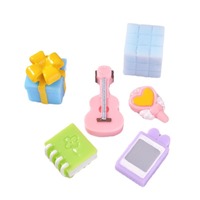 Mini kit d'artisanat en résine, ornements mignons et kawaii pour micro-paysages, jardins féériques et décorations de bureau