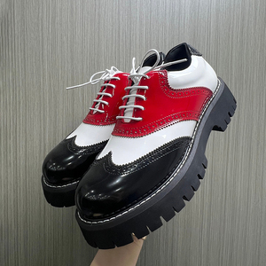 Chaussures en cuir pour hommes 12019 Brock Carved, style britannique, chaussures habillées pour hommes d'affaires, chaussures <span class=keywords><strong>Derby</strong></span> à plateforme à lacets pour hommes - Product Image 2