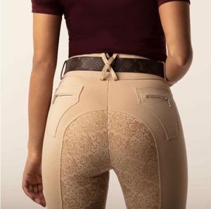 Pantaloni da equitazione in Silicone a sedile pieno di cavallo Leggings da equitazione di colore rosa abbigliamento equestre - Product Image 4
