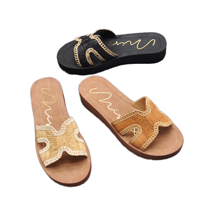 Sandalias Planas <span class=keywords><strong>de</strong></span> <span class=keywords><strong>Playa</strong></span> Casuales <span class=keywords><strong>de</strong></span> <span class=keywords><strong>Marca</strong></span> <span class=keywords><strong>de</strong></span> Lujo para Mujer, con Pedrería, Diseño Transpirable, Tipo <span class=keywords><strong>Chanclas</strong></span> - Product Image 5