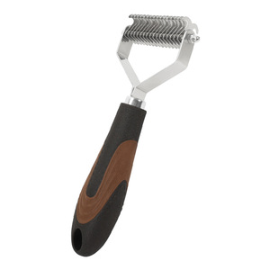 Peigne démêlant double face pour animaux de compagnie, pour les nœuds, les poils lâches, l'élimination des poils, adapté aux chats et aux chiens, <span class=keywords><strong>brosse</strong></span> de toilettage pour animaux de compagnie - Product Image 1