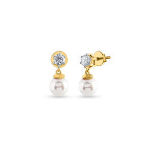 Pendientes de gota de diamantes de oro de lujo con detalles intrincados para moda de alta gama y ocasiones DE LA India - Product Image 2