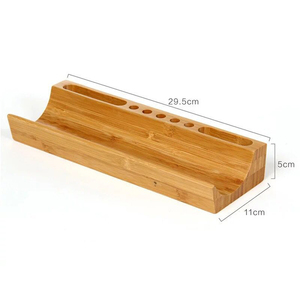 <strong>Best</strong>-selling Bamboo Desktop Storage Stand with No Lid and Divided Wooden Storage Tray Storage and Organization <strong>Tool</strong> - Product Image 2
