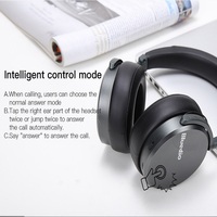 Bluedio V2 Headphone Nirkabel dengan Mikrofon, Headset HiFi Nirkabel Kelas Atas dengan Mikrofon untuk Panggilan Ponsel