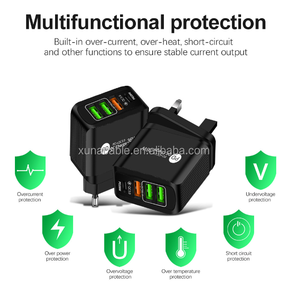 ที่ชาร์จ3USB1Type C 36W ชาร์จเร็ว3.0ที่ชาร์จโทรศัพท์มือถือที่ชาร์จติดผนังรวดเร็วอะแดปเตอร์แปลงไฟ USB C สำหรับ <span class=keywords><strong>iPhone</strong></span> 16 15 14 <span class=keywords><strong>13</strong></span> 12 - Product Image 3