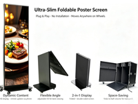Écran d'affichage LED portable pour publicité intérieure, mur vidéo LED ultra-fin, signalisation numérique pour centre commercial, magasin de détail