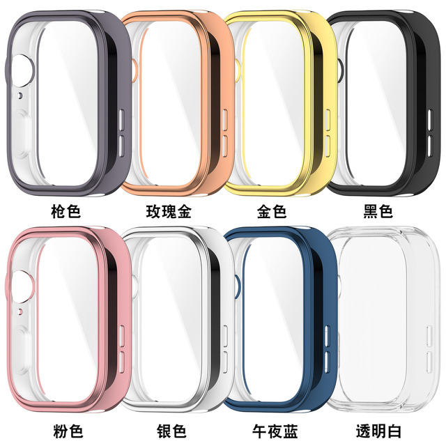 Plating Case for Huawei Watch Fit 3 Smart Watch Strap Full Bumper TPU Protective Cover Fit3 Accessories Screen Protector