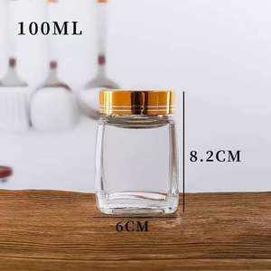 Rõ ràng Glass mật ong <span class=keywords><strong>Jar</strong></span> Nắp bằng gỗ 100ml-500ml nhà lưu trữ nghề nuôi ong container 280ml 380ml 16oz Kích thước sử dụng cho đường Cookies - Product Image 2