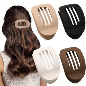 Pinza de Pelo Tipo Pico de Pato de Gran Agarre, Sencilla, de PC y Plástico, Accesorio para el Cabello, Pinza Plana Ovalada, ¡Superventas! - Product Image 1
